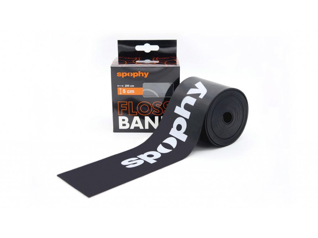 Spophy Flossband Black, flossband czarny, 5 cm x 2 m